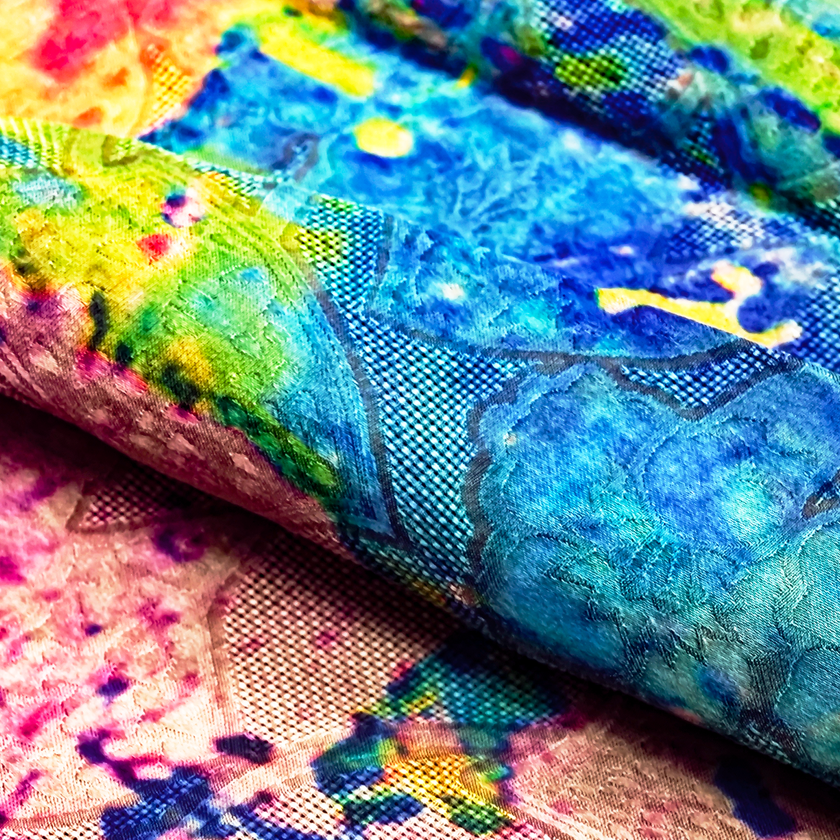 Gambiered Canton Silk Dress