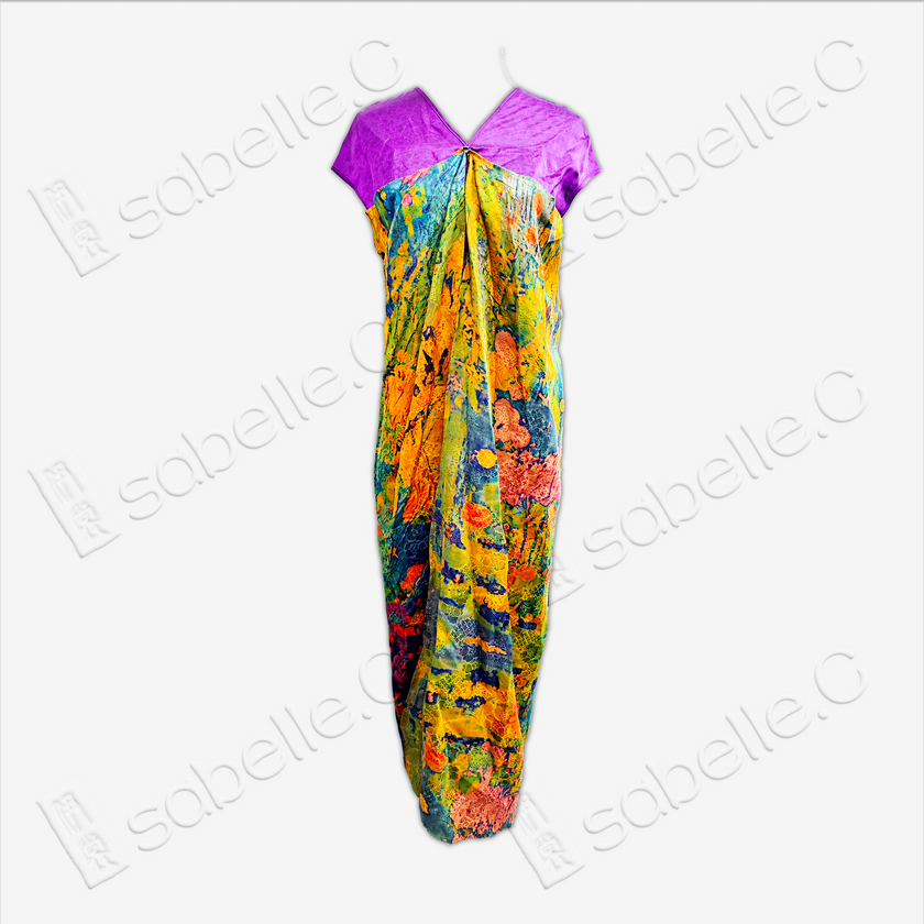 Gambiered Canton Silk Dress