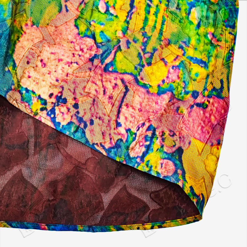 Gambiered Canton Silk Dress