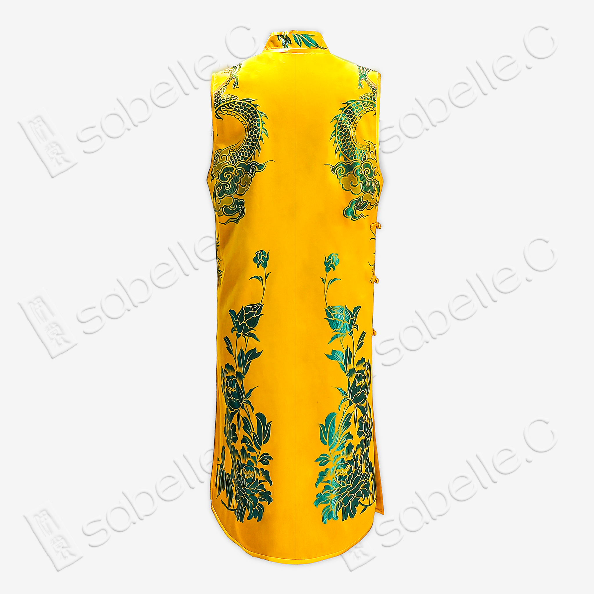 Vintage Brocade Silk Sleeveless Qipao Dress