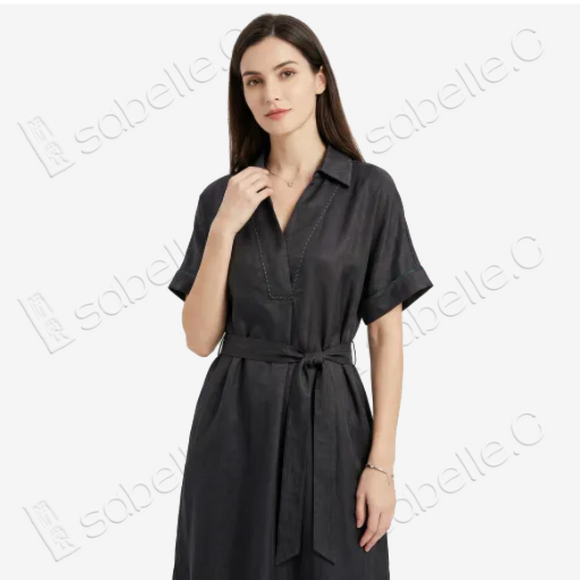 Reversible Turtle Crack Gambiered Canton Silk V-Neck Maxi Dress