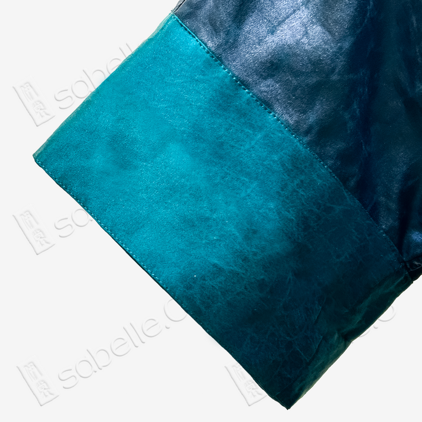 Reversible Turtle Crack Gambiered Canton Silk V-Neck Maxi Dress