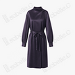 Leather-like Gambiered Canton Silk Dress - 皮子料香雲紗長裙