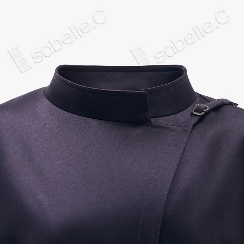 Leather-like Gambiered Canton Silk Dress - 皮子料香雲紗長裙