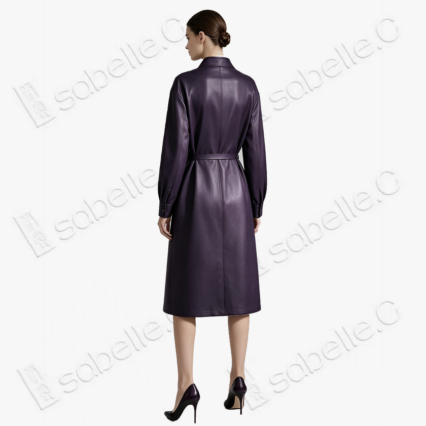 Leather-like Gambiered Canton Silk Dress - 皮子料香雲紗長裙