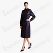 Leather-like Gambiered Canton Silk Dress - 皮子料香雲紗長裙