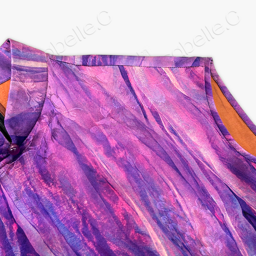 Gambiered Canton Silk Qipao