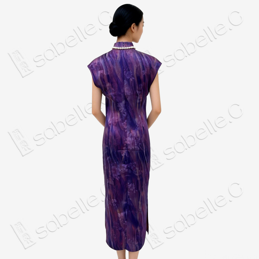 Gambiered Canton Silk Qipao