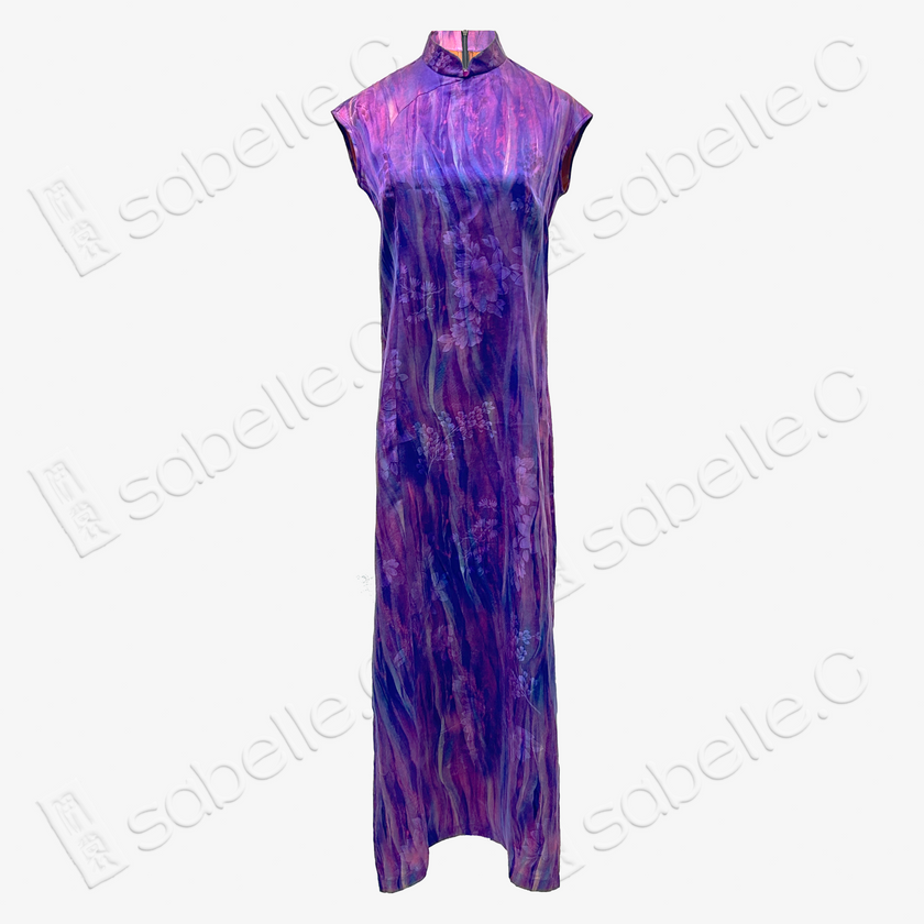 Gambiered Canton Silk Qipao