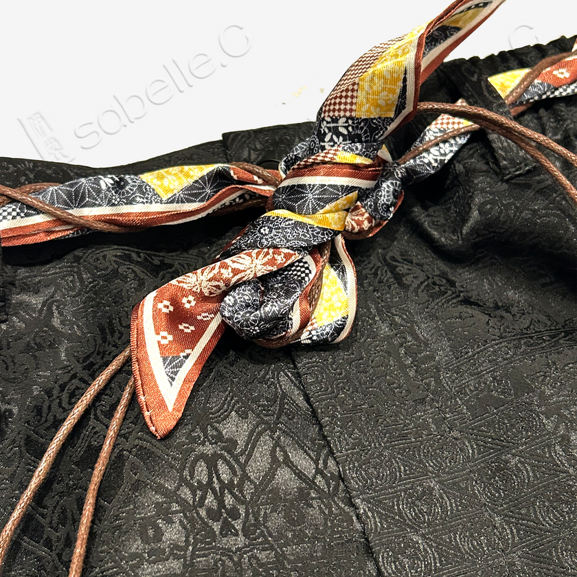 Gambiered Canton Silk Mini Skirt