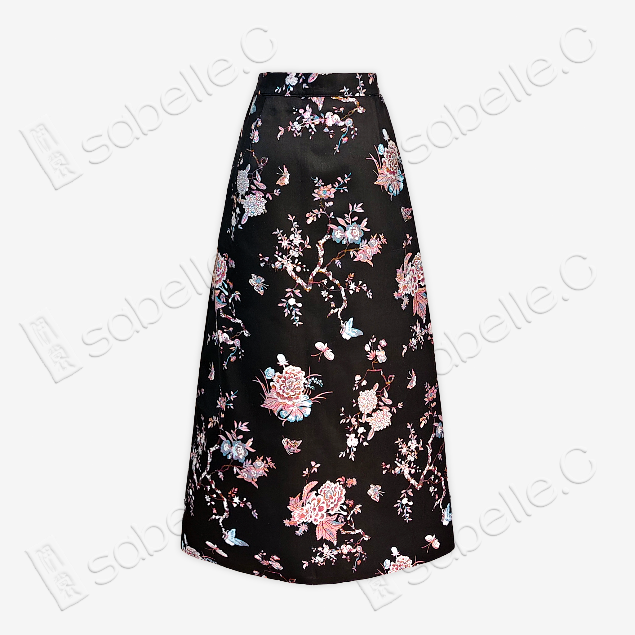 Song Brocade High-Waist Skirt (Elastic Waist)