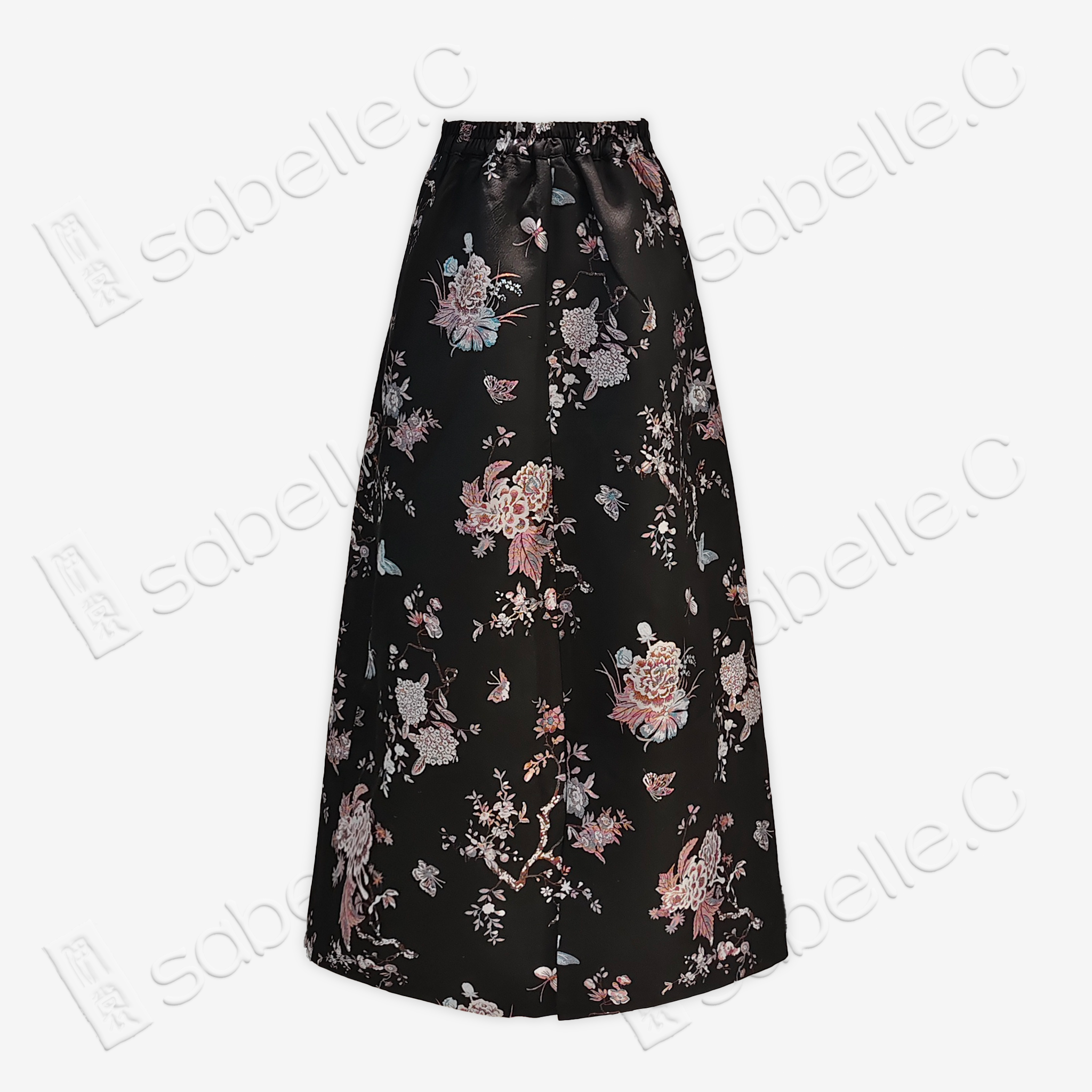 Song Brocade High-Waist Skirt (Elastic Waist)