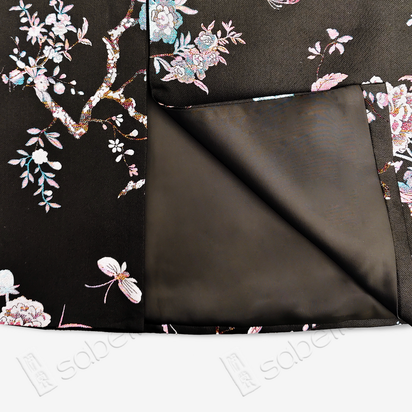 Song Brocade High-Waist Skirt (Elastic Waist)