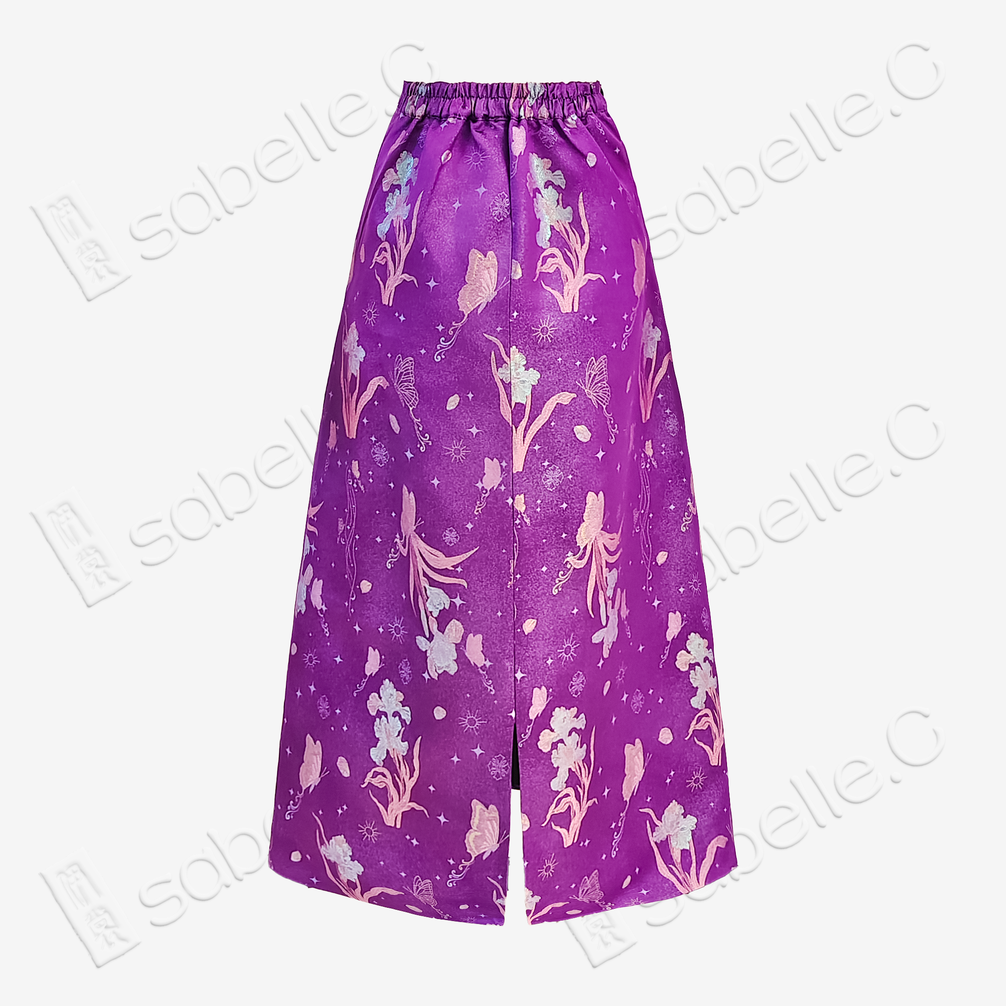 Song Brocade High-Waist Skirt (Elastic Waist)