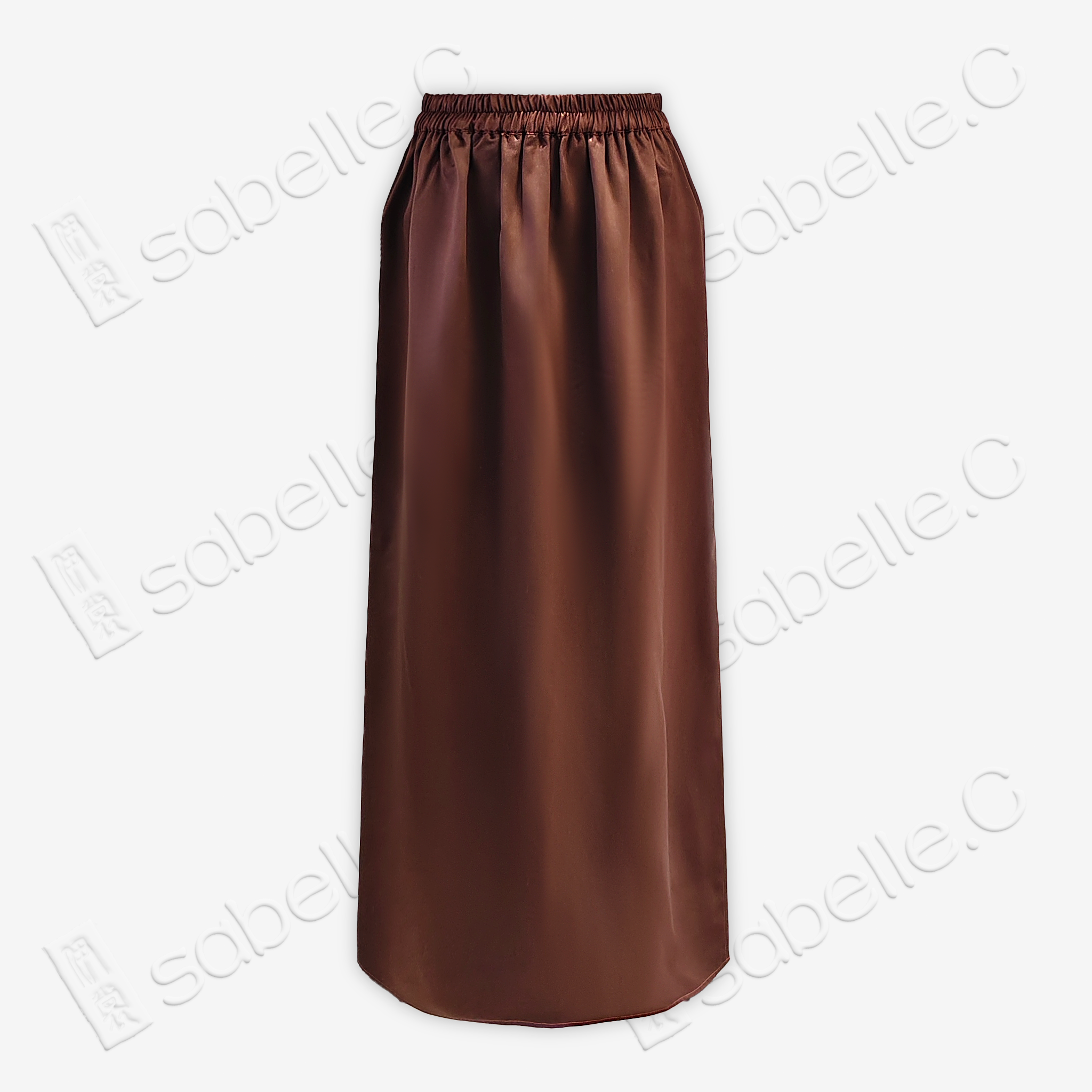 Genuine Leather Gambiered Canton Silk Skirt