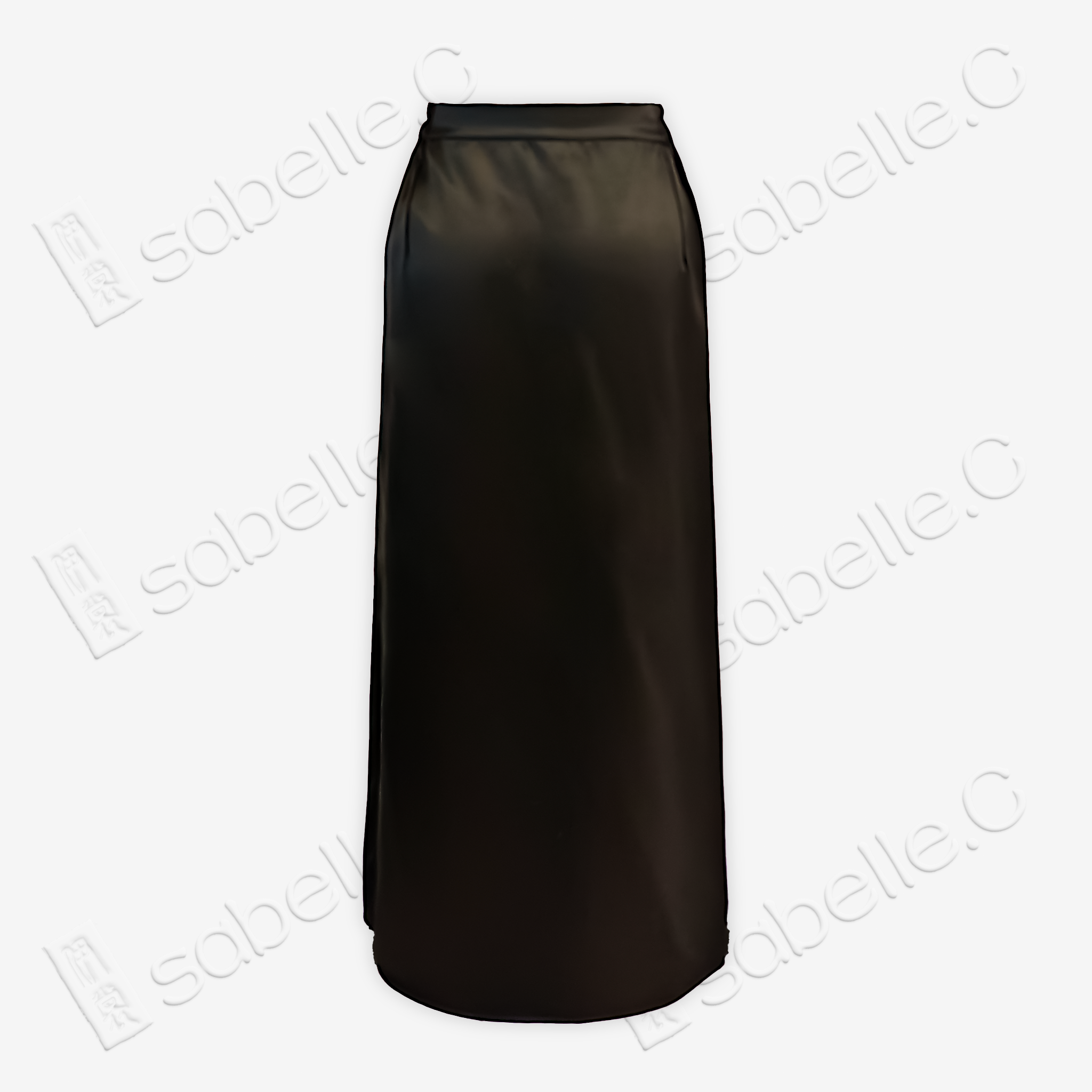 Genuine Leather Gambiered Canton Silk Skirt
