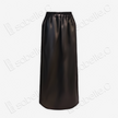 Genuine Leather Gambiered Canton Silk Skirt