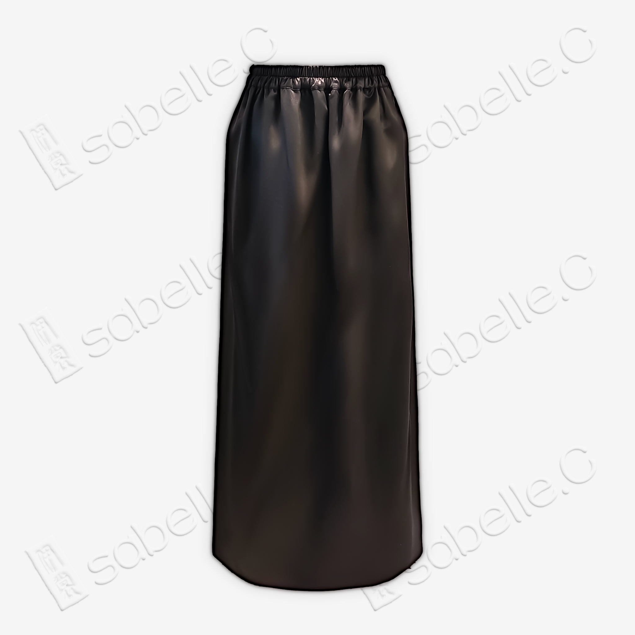 Genuine Leather Gambiered Canton Silk Skirt