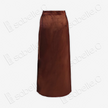 Genuine Leather Gambiered Canton Silk Skirt