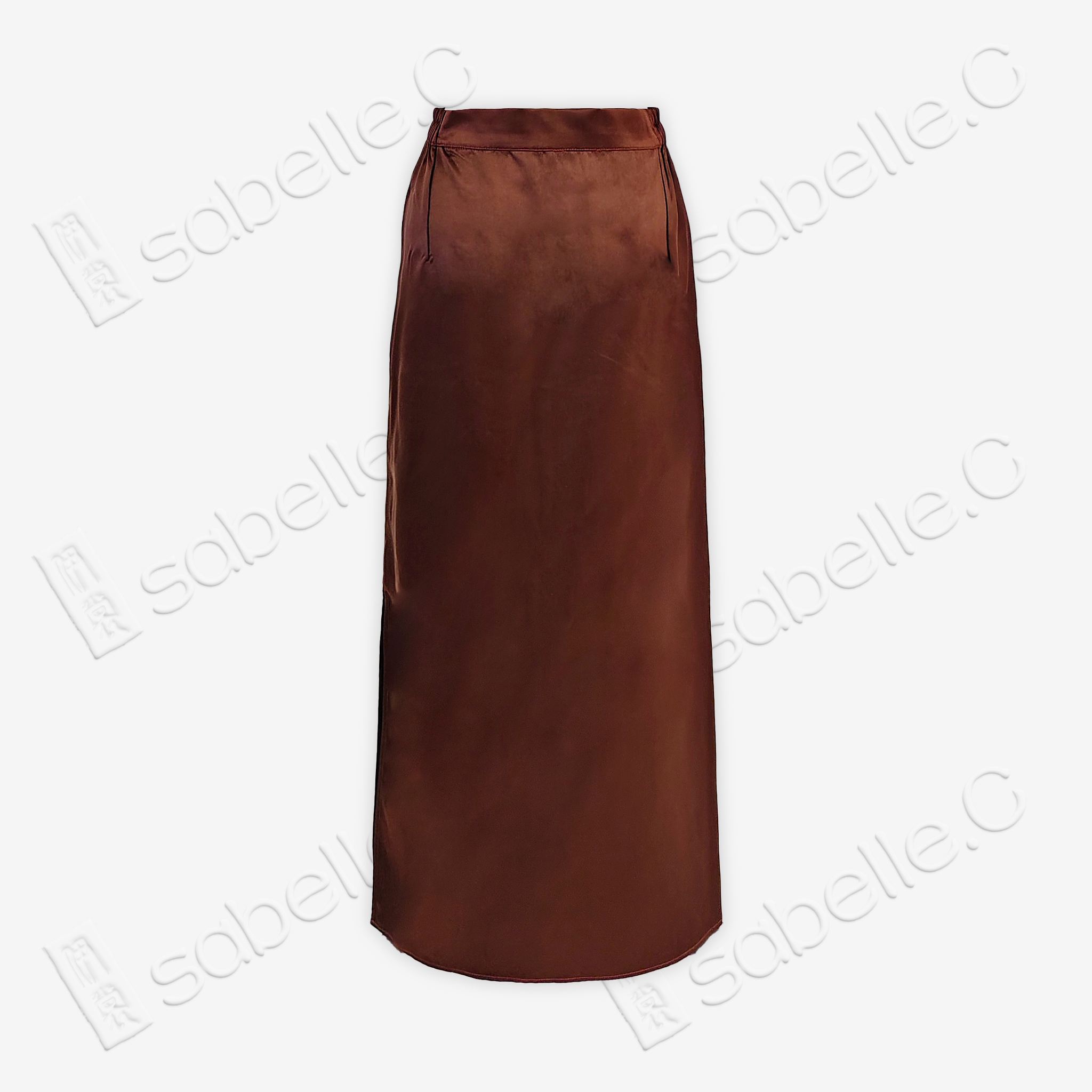 Genuine Leather Gambiered Canton Silk Skirt