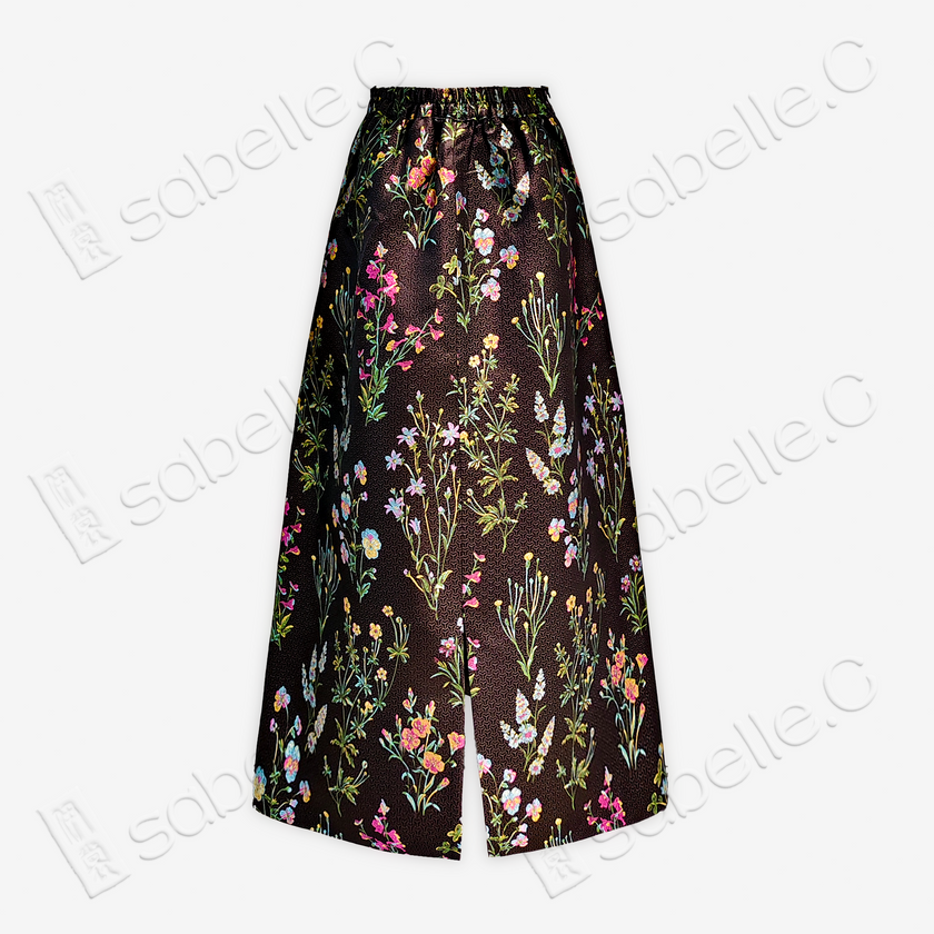 Song Brocade High-Waist Skirt (Elastic Waist)