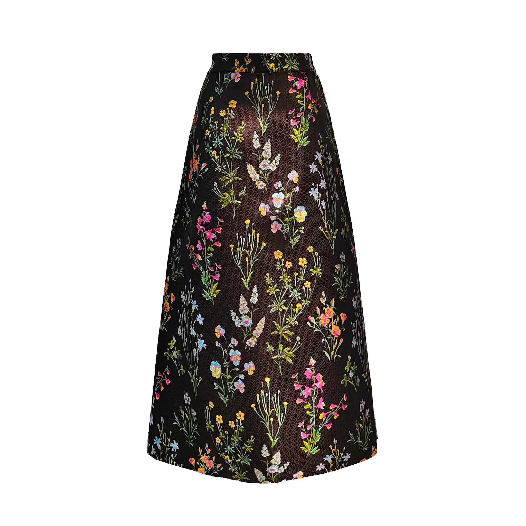 Song Brocade High-Waist Skirt (Elastic Waist)