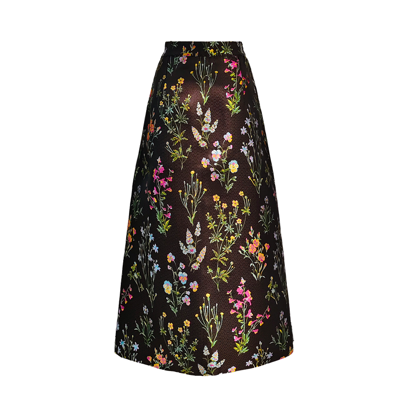 Song Brocade High-Waist Skirt (Elastic Waist)