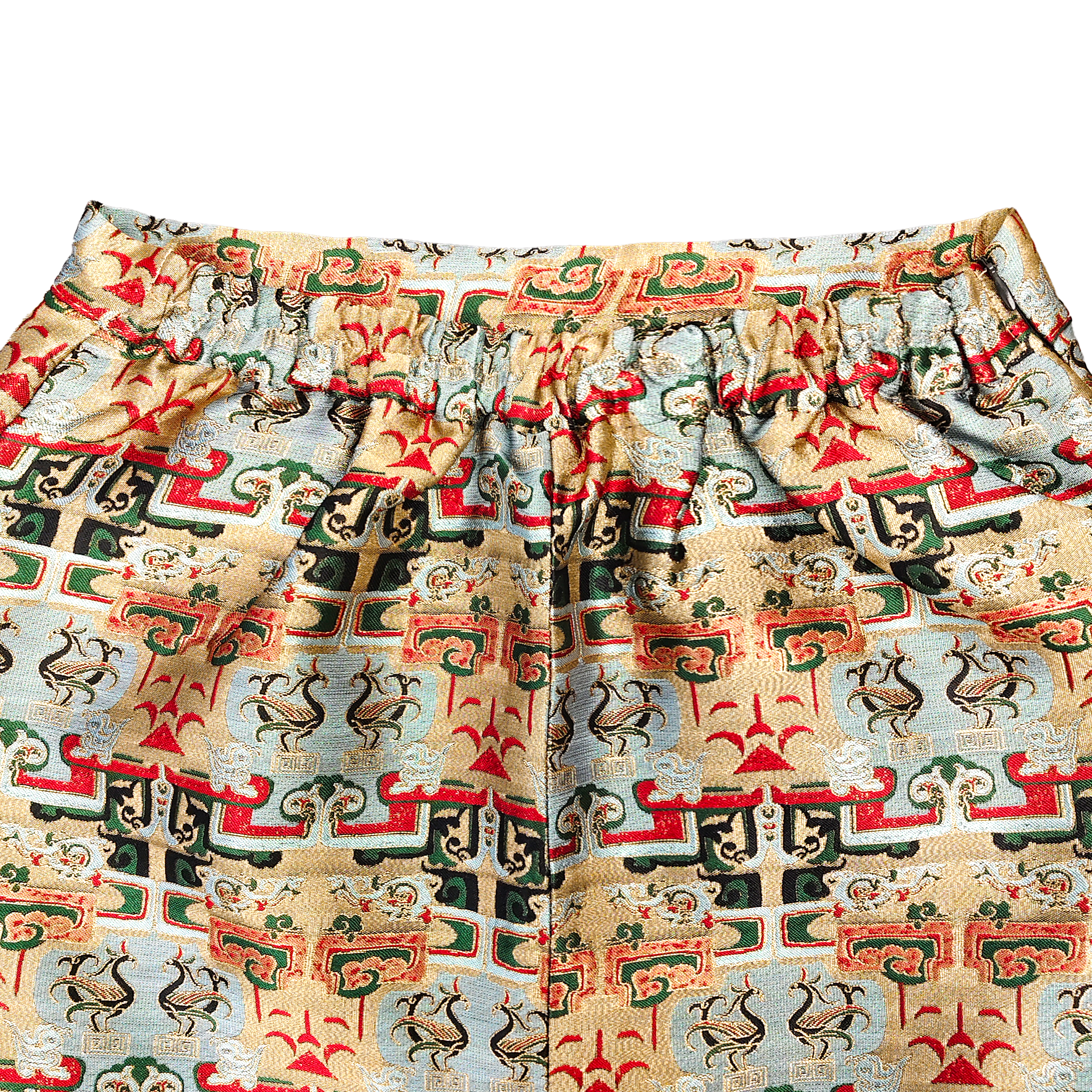 Song Brocade High-Waist Skirt (Elastic Waist)
