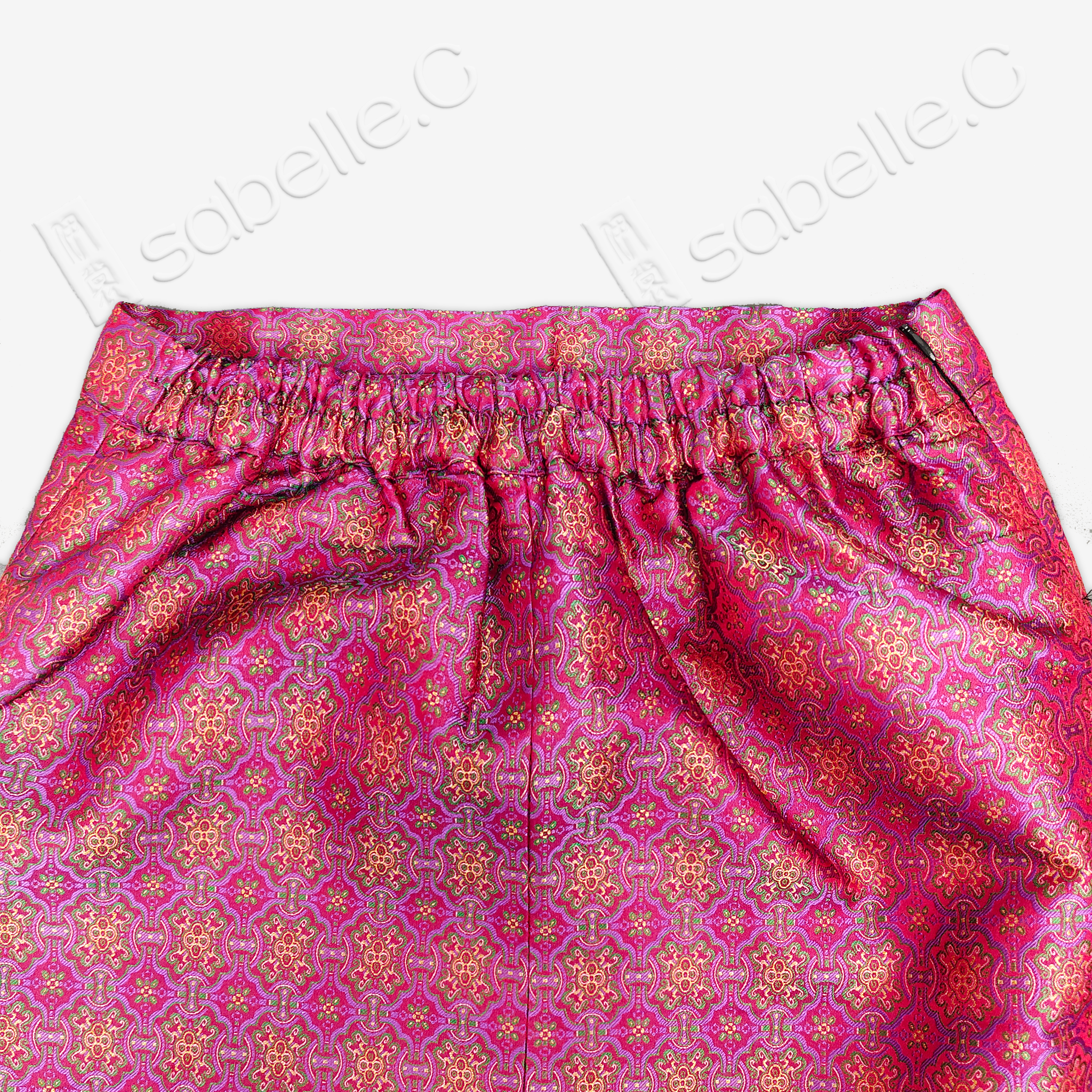 Song Brocade High-Waist Skirt (Elastic Waist)