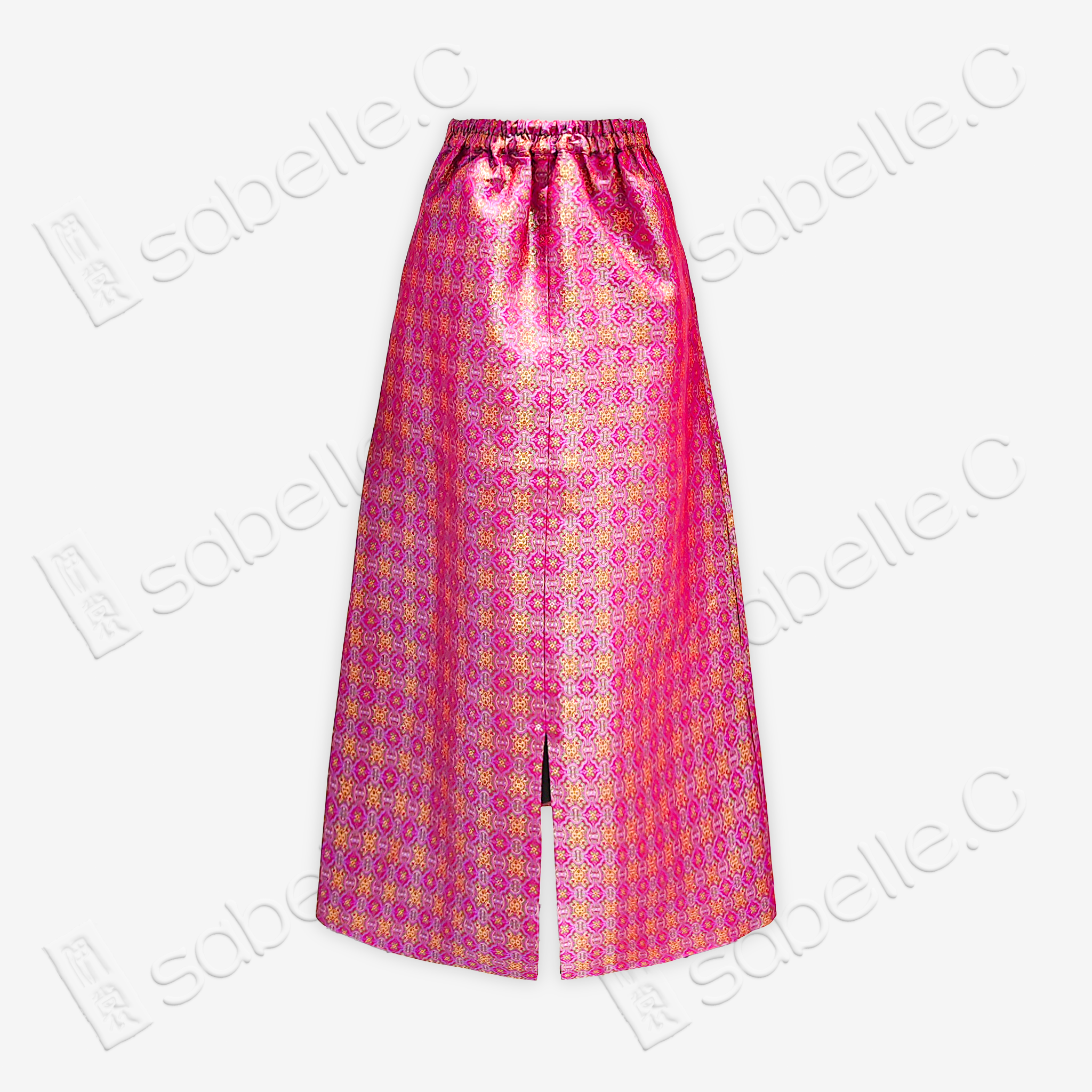 Song Brocade High-Waist Skirt (Elastic Waist)