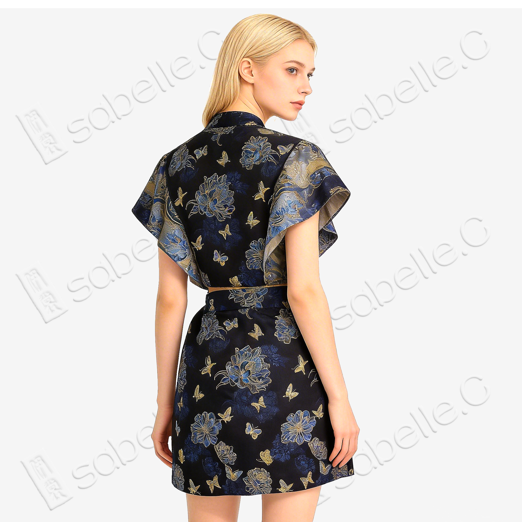 Song Brocade High-Waist Mini Skirt