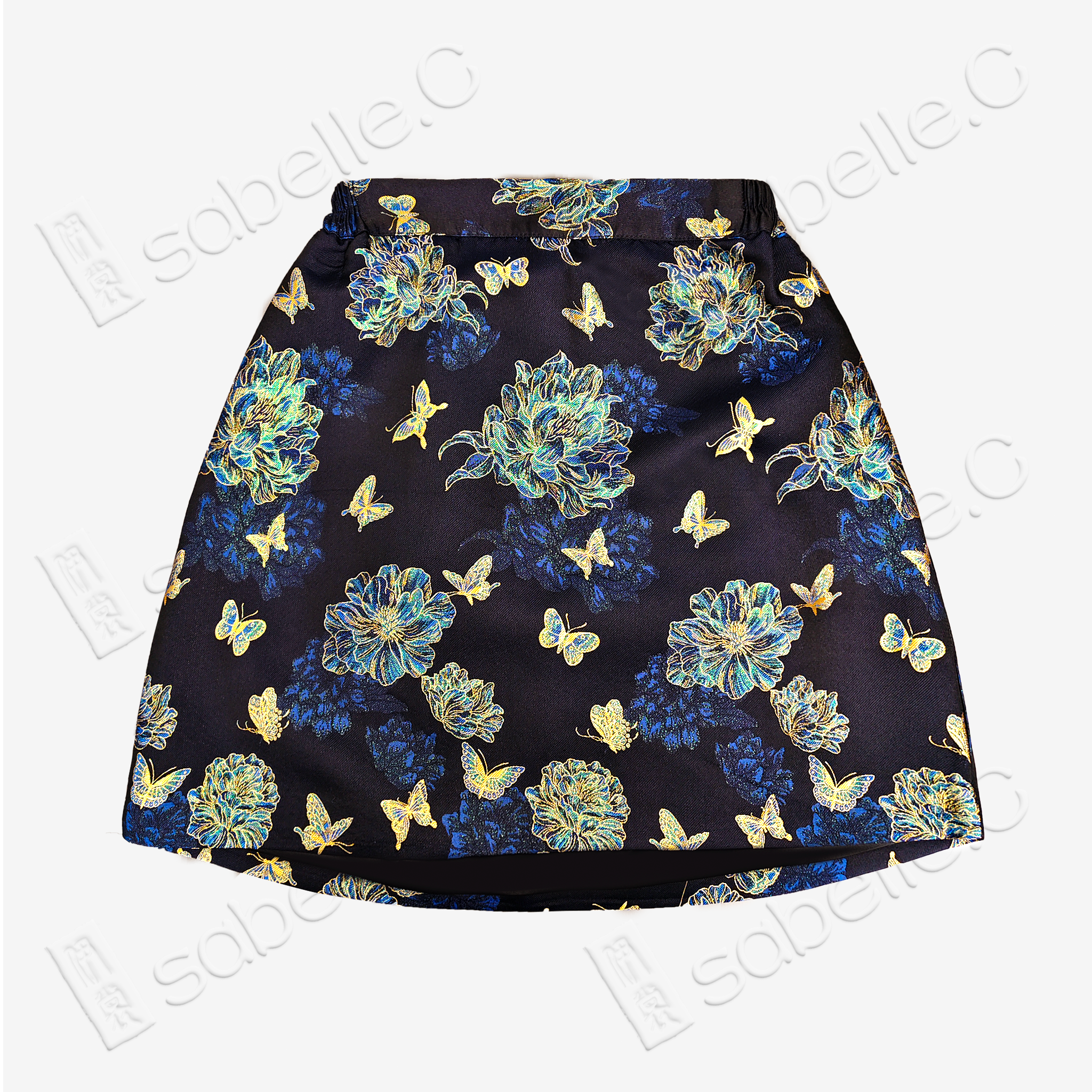 Song Brocade High-Waist Mini Skirt