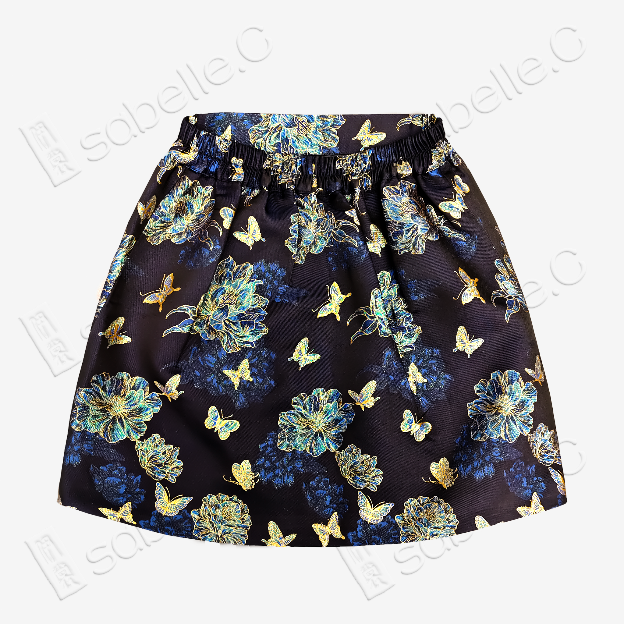 Song Brocade High-Waist Mini Skirt
