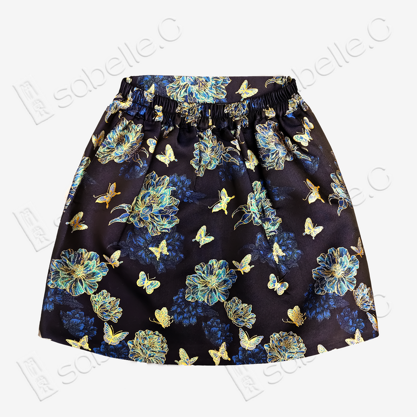 Song Brocade High-Waist Mini Skirt