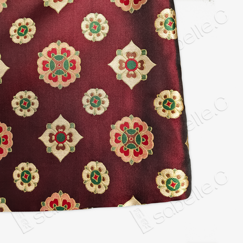 Song Brocade High-Waist Mini Skirt (Elastic Waist)