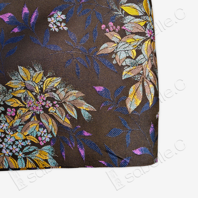 Song Brocade High-Waist Mini Skirt (Elastic Waist)