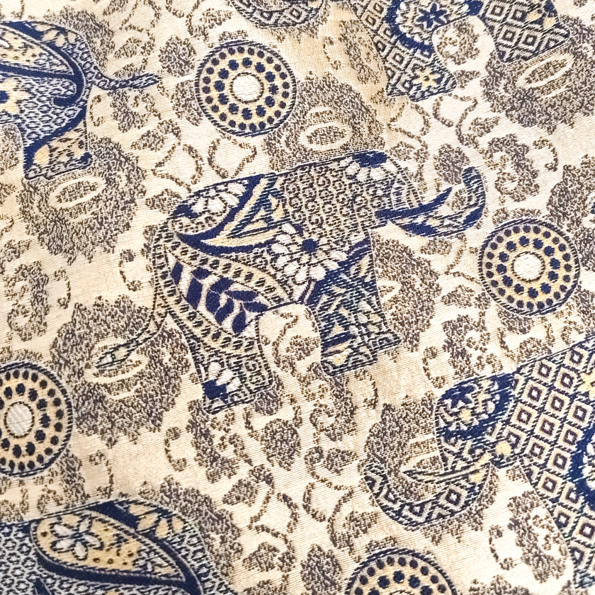 Song Brocade High-Waist Mini Skirt (Elastic Waist)