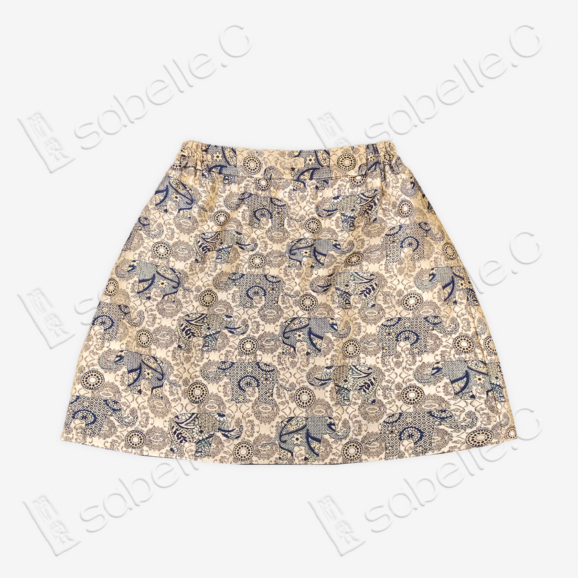 Song Brocade High-Waist Mini Skirt (Elastic Waist)