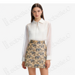 Song Brocade High-Waist Mini Skirt (Elastic Waist)