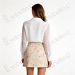 Song Brocade High-Waist Mini Skirt (Elastic Waist)