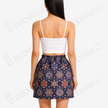 Song Brocade High-Waist Mini Skirt (Elastic Waist)