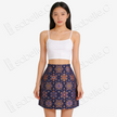 Song Brocade High-Waist Mini Skirt (Elastic Waist)