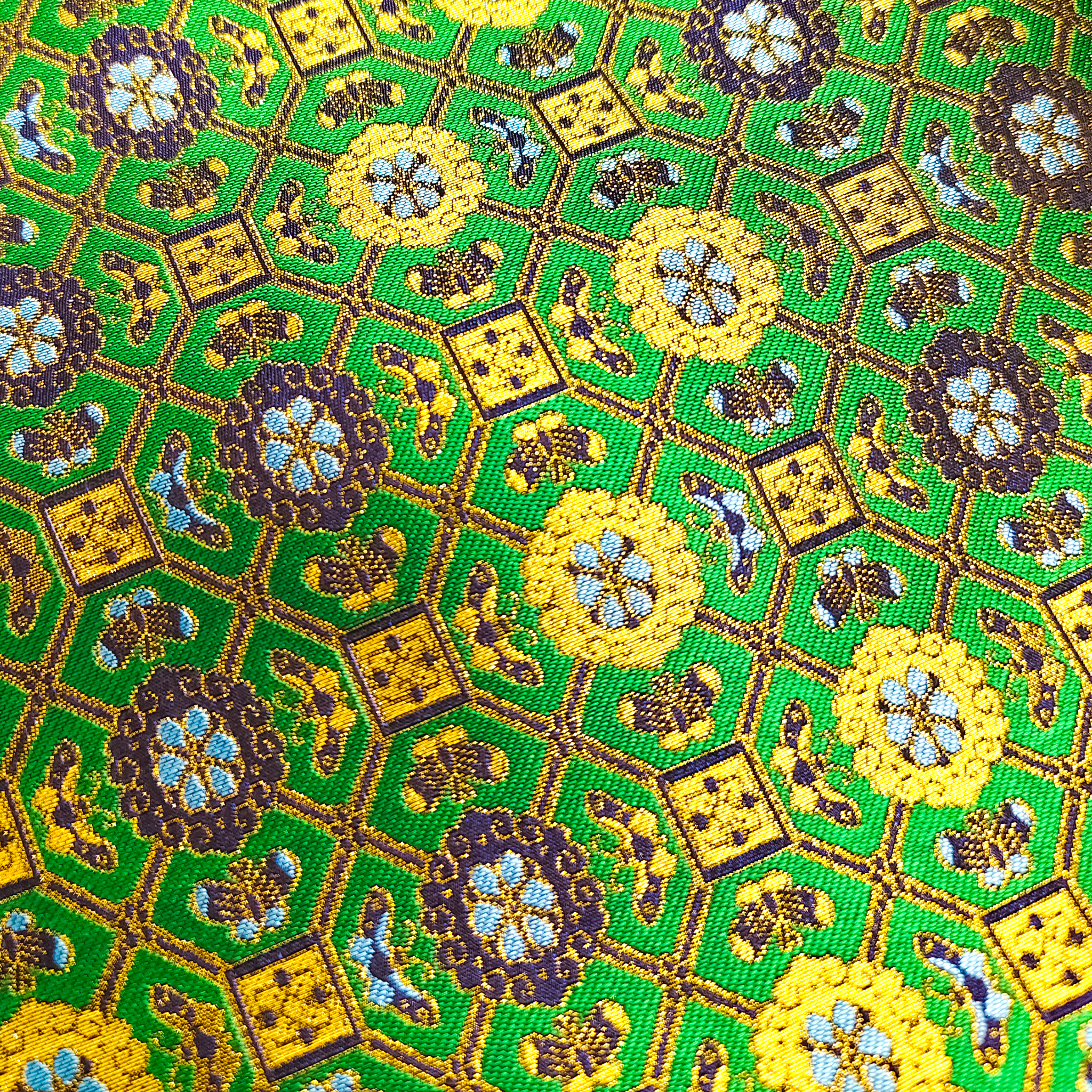 Song Brocade High-Waist Mini Skirt (Elastic Waist)