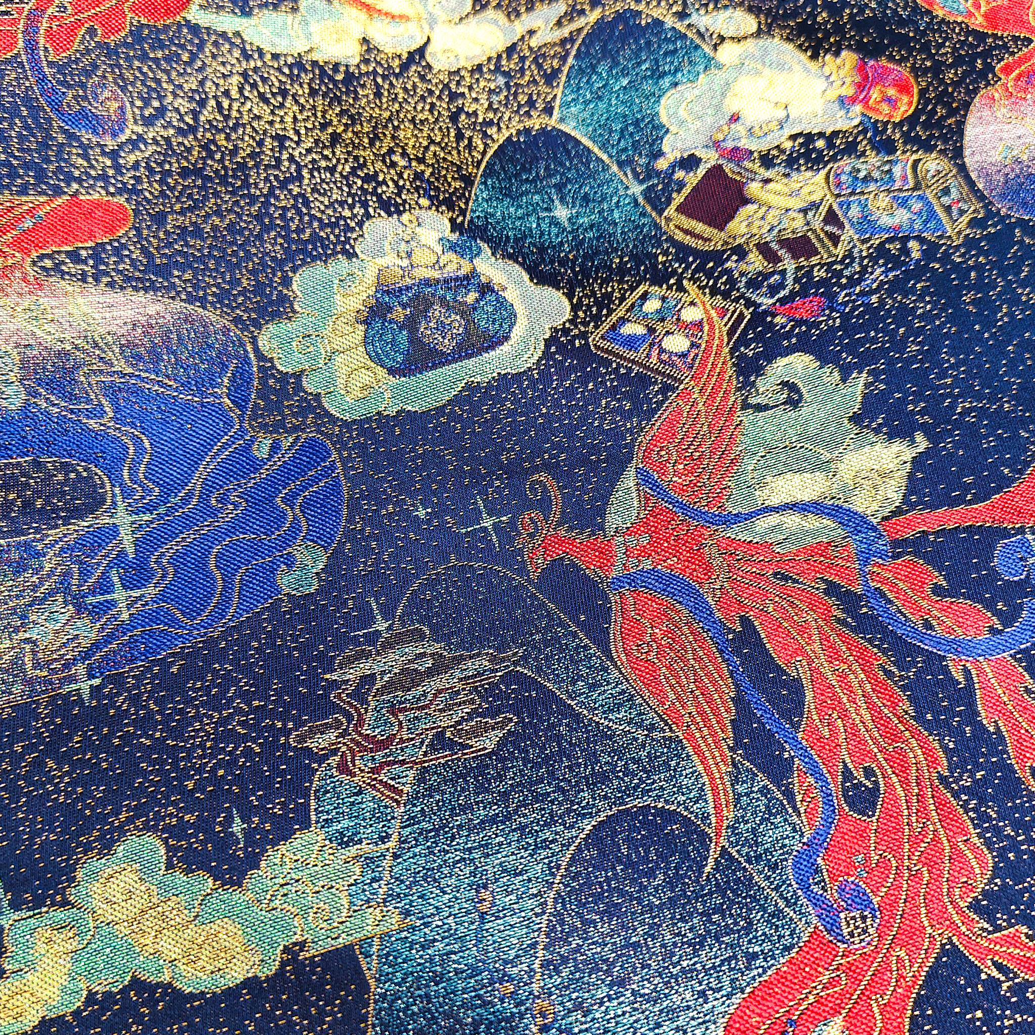 Song Brocade High-Waist Mini Skirt (Elastic Waist)