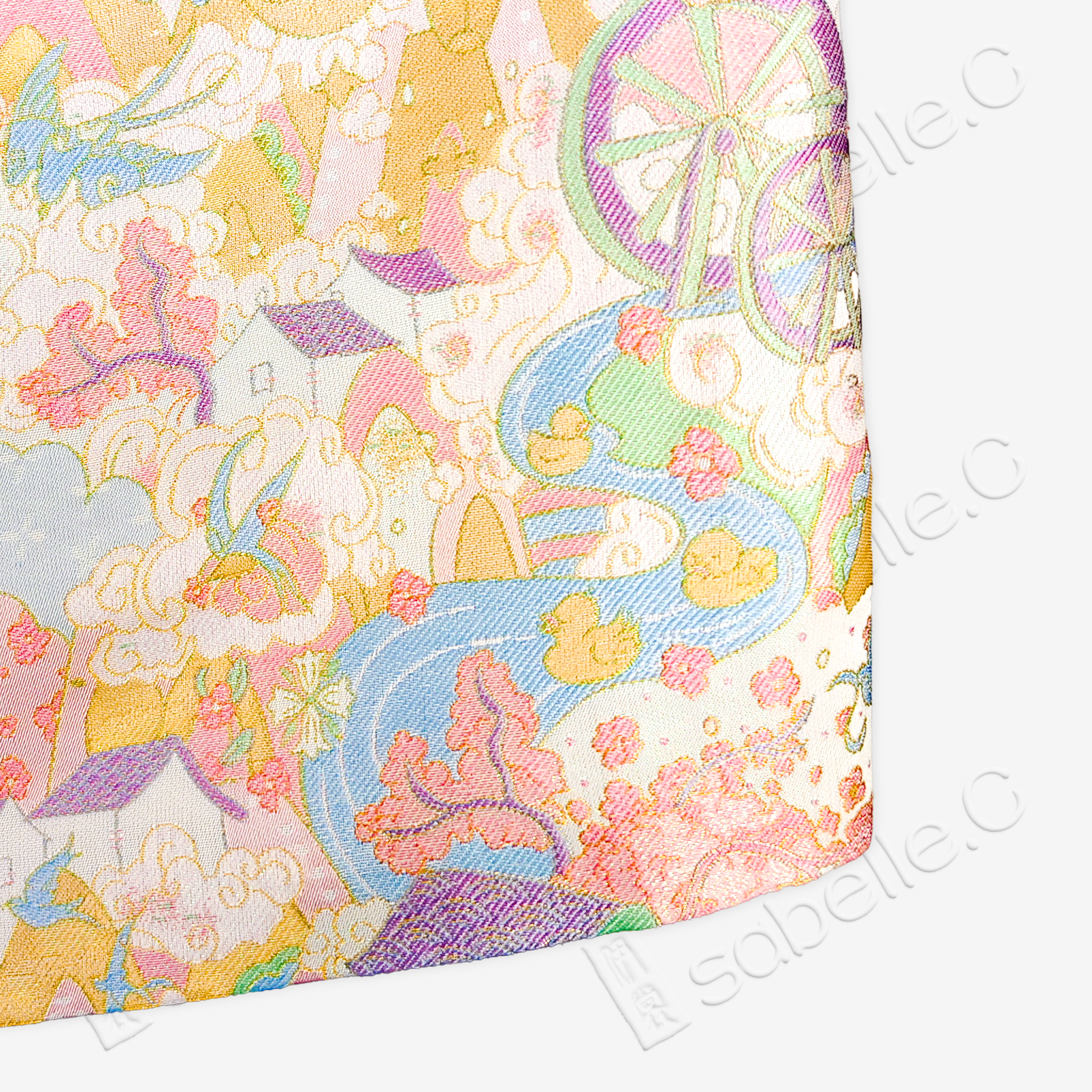 Song Brocade High-Waist Mini Skirt (Elastic Waist)