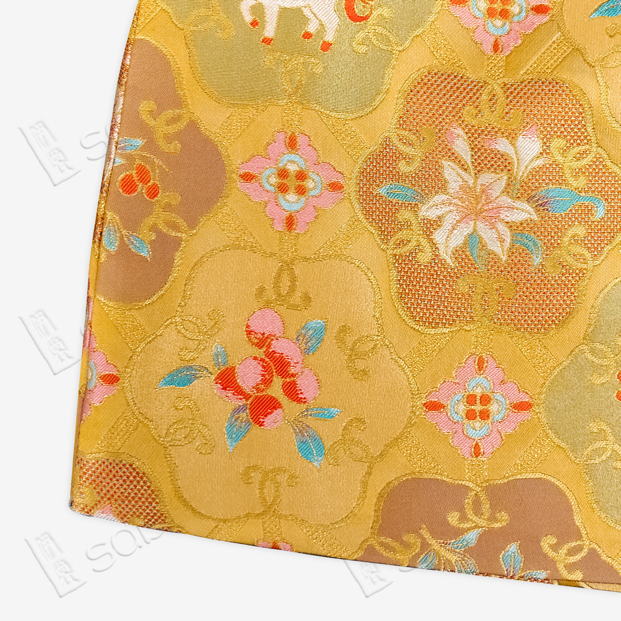 Song Brocade High-Waist Mini Skirt (Elastic Waist)