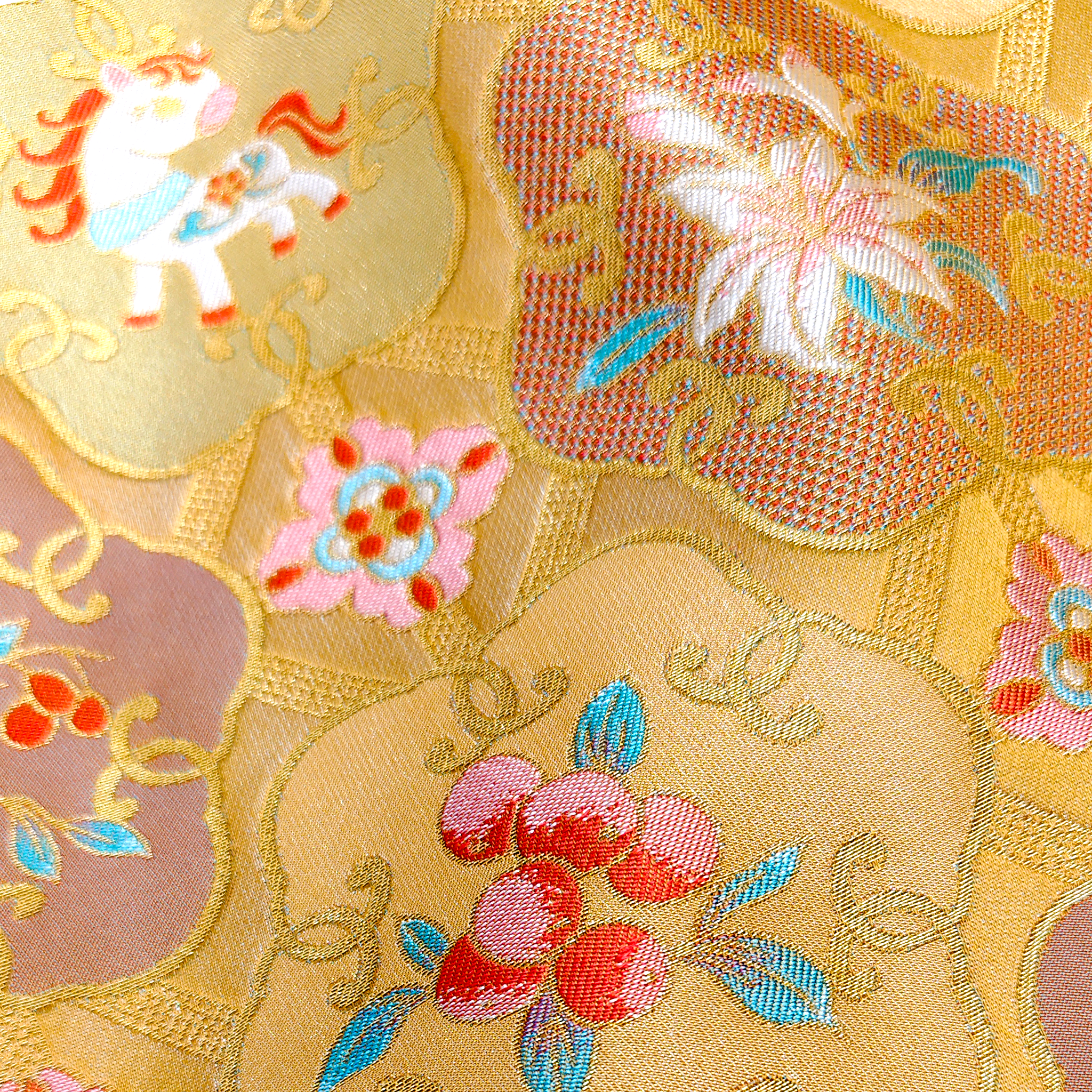 Song Brocade High-Waist Mini Skirt (Elastic Waist)