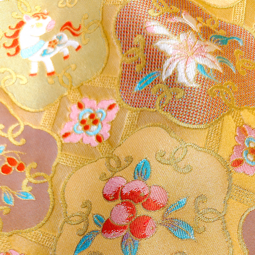 Song Brocade High-Waist Mini Skirt (Elastic Waist)