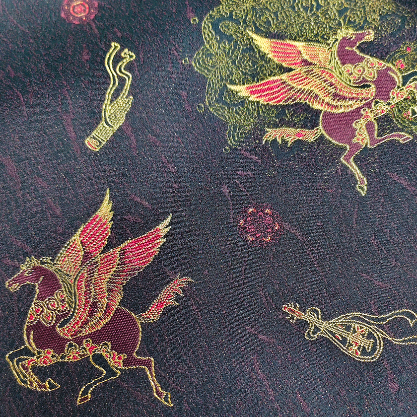 Song Brocade High-Waist Mini Skirt (Elastic Waist)