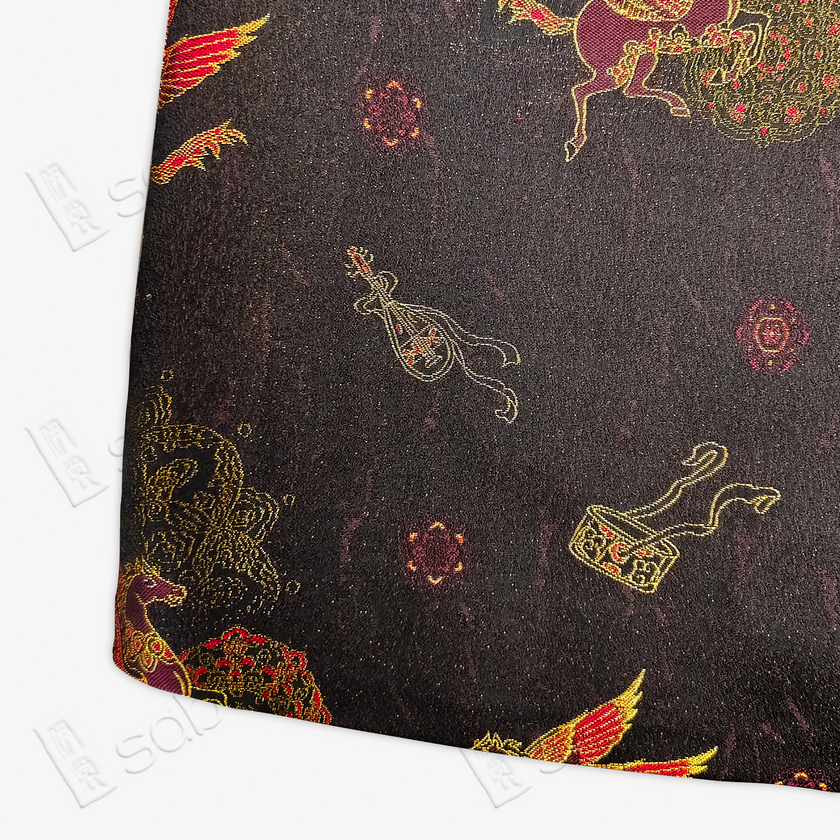 Song Brocade High-Waist Mini Skirt (Elastic Waist)